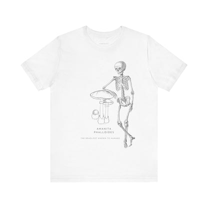 T-shirt with Amanita Phalloides mushroom unique design created by artist