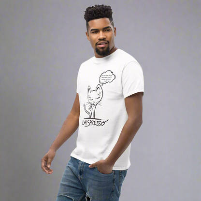 Cat way to hold espresso cup