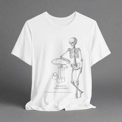 T-shirt with poisonous mushroom Amanita Phalloides