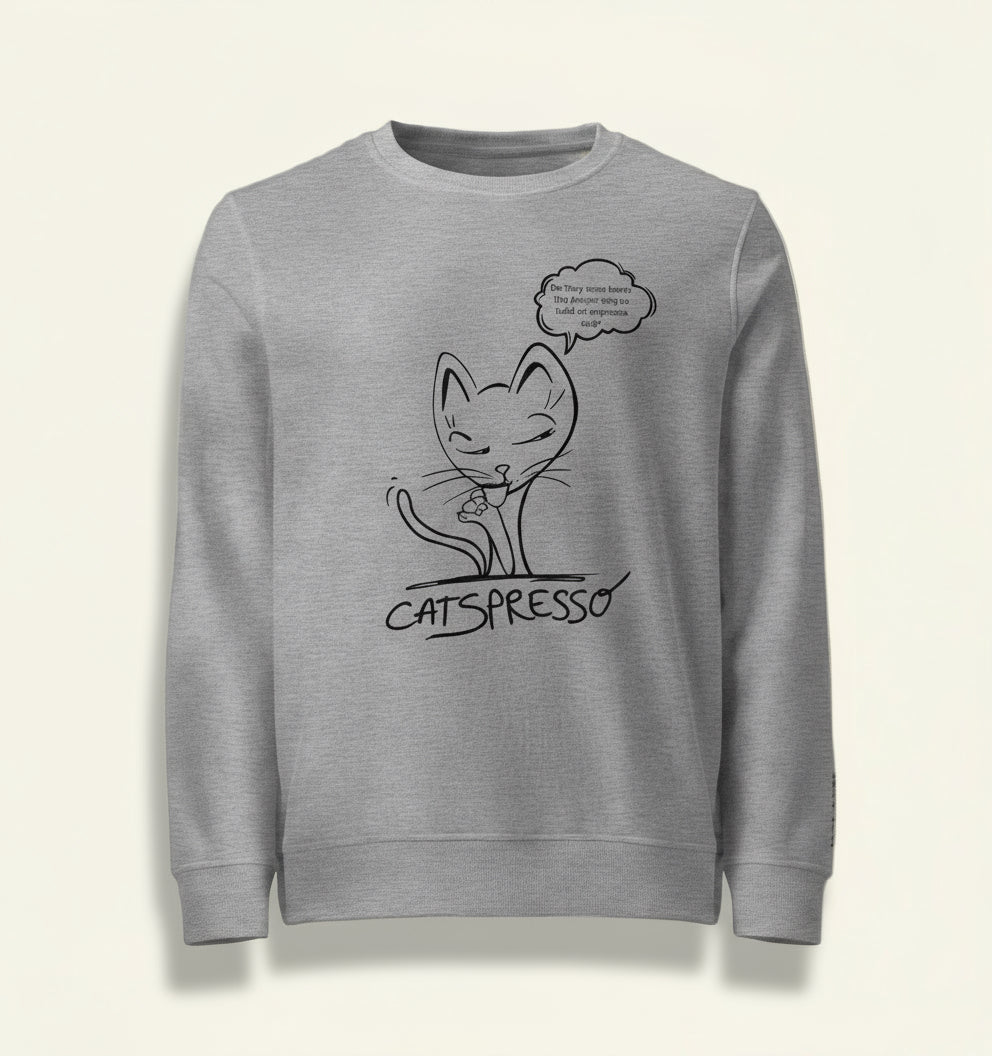 Cat with attitude sipping espresso 