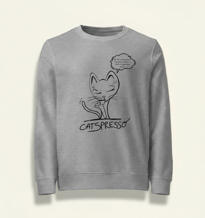 Cat with attitude sipping espresso 