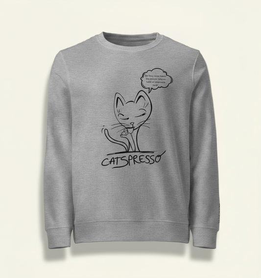 Cat with attitude sipping espresso 