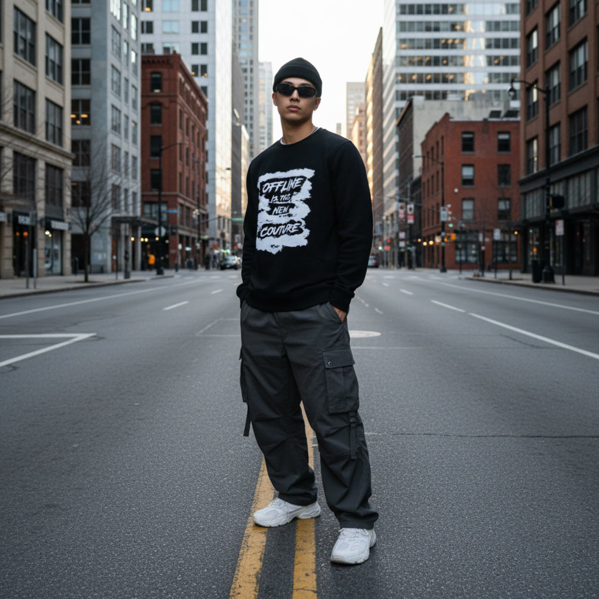 ‘Offline’ Unisex organic sweatshirt