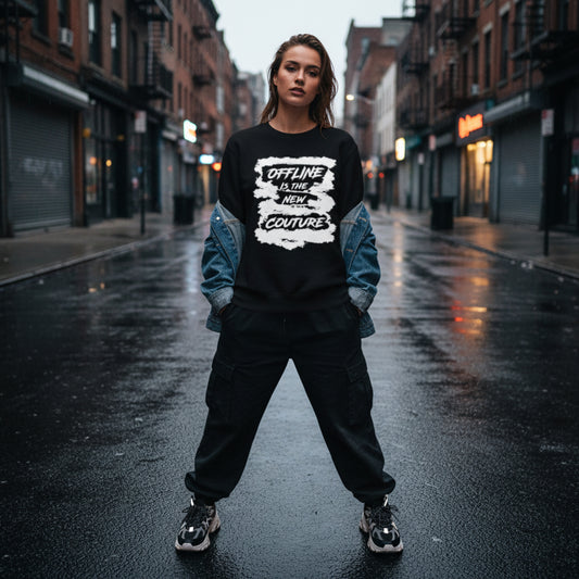 ‘Offline’ Unisex organic sweatshirt