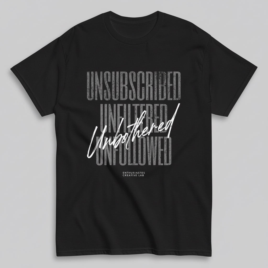 Unbothered black tee
