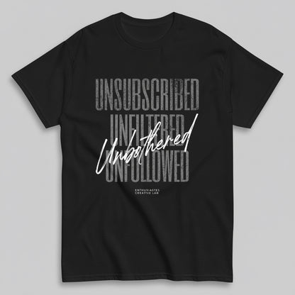 Unbothered black tee
