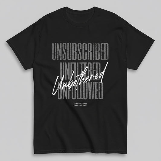 Unbothered black tee