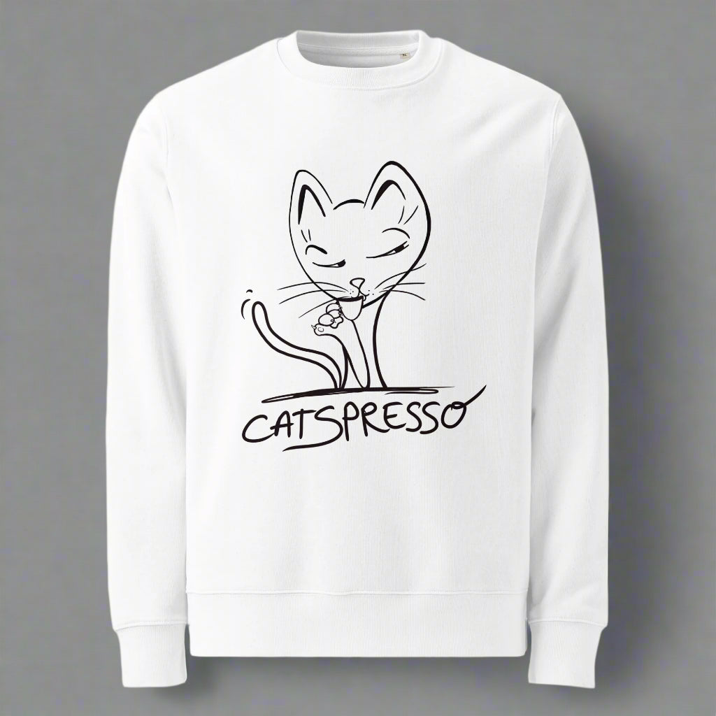 cat coffee sweatshirt