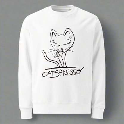 cat coffee sweatshirt