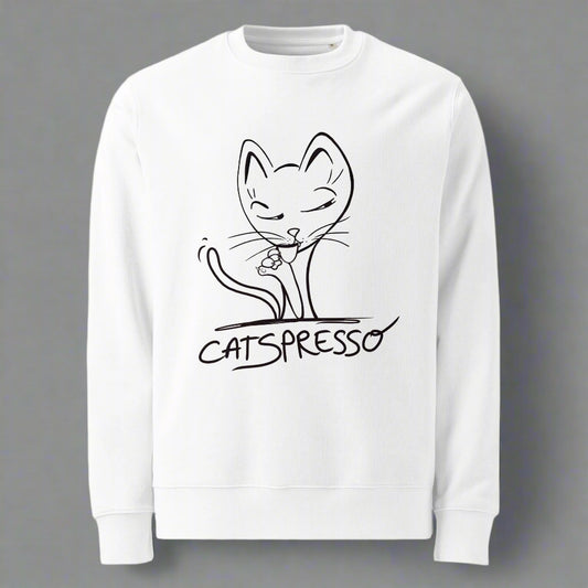 cat coffee sweatshirt