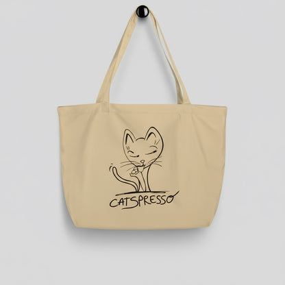 Coffee cat tote bag for shopping