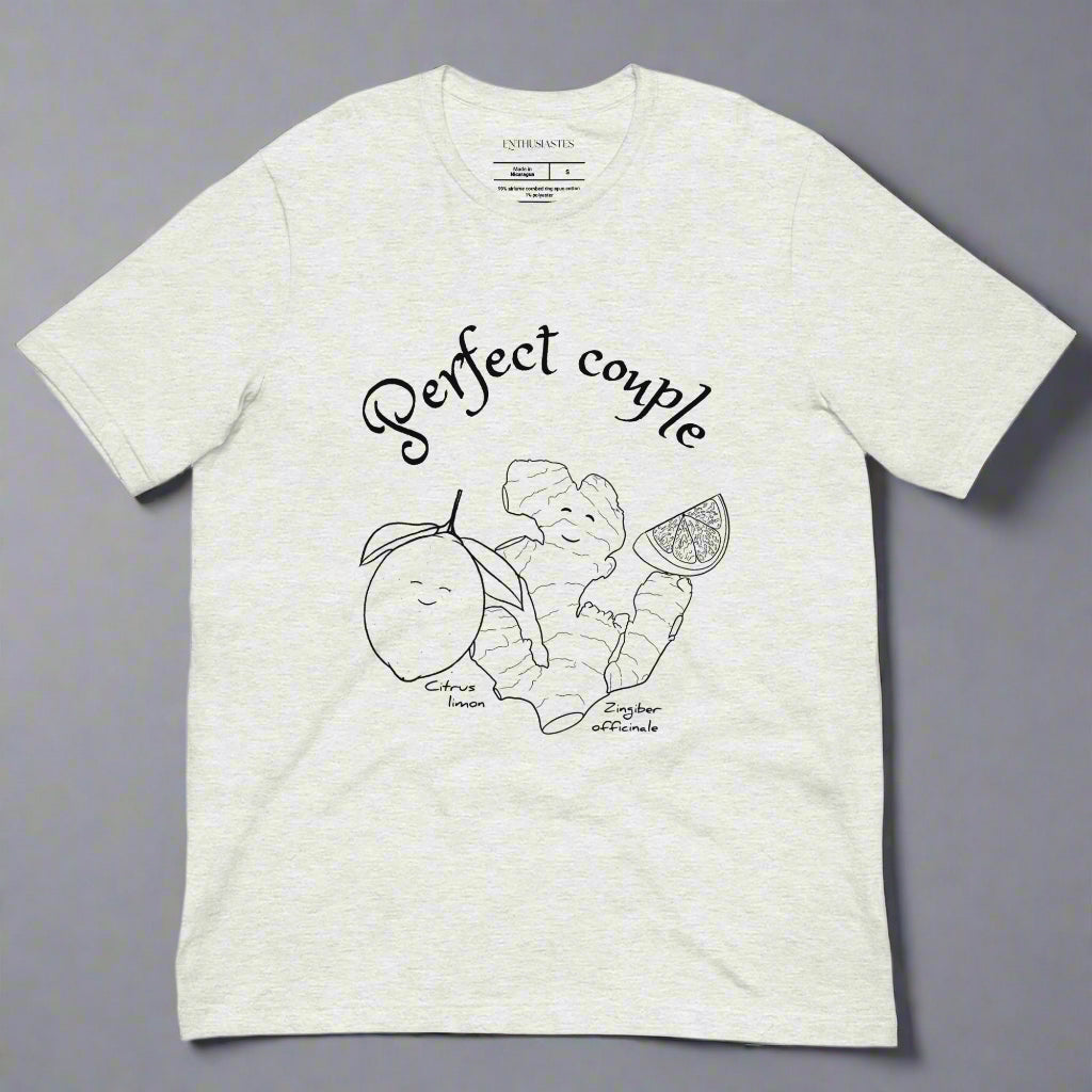 Hand drawn t-shirt design with perfect couple text