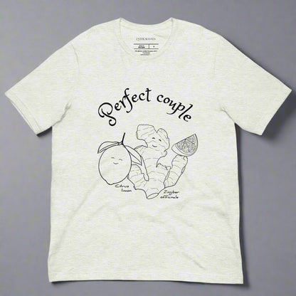 Hand drawn t-shirt design with perfect couple text